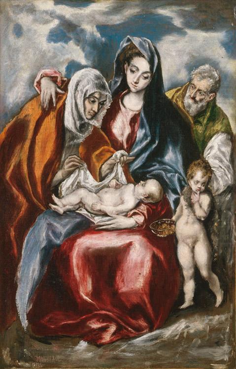 The Holy Family with St Anne and the young St John Baptist (mk08), El Greco